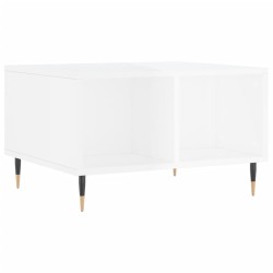 vidaXL Couchtisch Hochglanz-Weiß 60x50x36,5 cm Holzwerkstoff