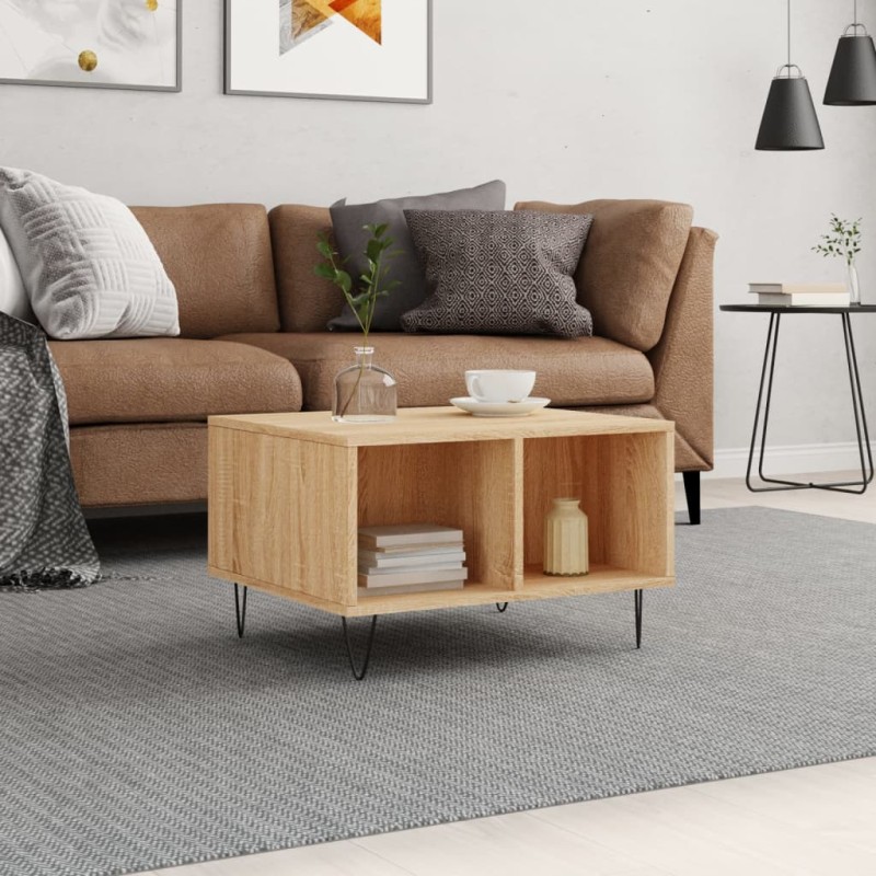 vidaXL Couchtisch Sonoma-Eiche 60x50x36,5 cm Holzwerkstoff vidaXL Couchtisch Sonoma-Eiche 60x50x36,5 cm Holzwerkstoff