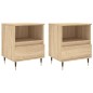 vidaXL Nachttische 2 Stk. Sonoma-Eiche 40x35x50 cm Holzwerkstoff vidaXL Nachttische 2 Stk. Sonoma-Eiche 40x35x50 cm Holzwerkstoff