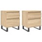 vidaXL Nachttische 2 Stk. Sonoma-Eiche 40x35x50 cm Holzwerkstoff vidaXL Nachttische 2 Stk. Sonoma-Eiche 40x35x50 cm Holzwerkstoff