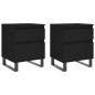 vidaXL Nachttische 2 Stk. Schwarz 40x35x50 cm Holzwerkstoff vidaXL Nachttische 2 Stk. Schwarz 40x35x50 cm Holzwerkstoff