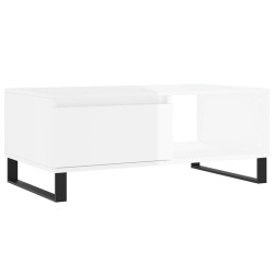 vidaXL Couchtisch Hochglanz-Weiß 90x50x36,5 cm Holzwerkstoff