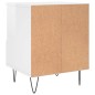 vidaXL Nachttisch Hochglanz-Weiß 40x35x50 cm Holzwerkstoff vidaXL Nachttisch Hochglanz-Weiß 40x35x50 cm Holzwerkstoff
