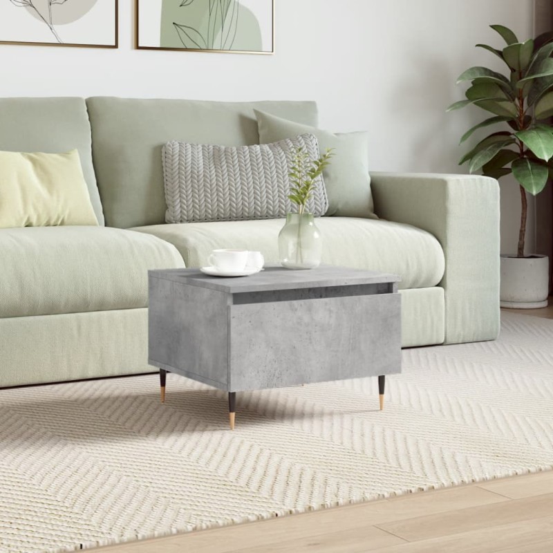 vidaXL Couchtisch Betongrau 50x46x35 cm Holzwerkstoff vidaXL Couchtisch Betongrau 50x46x35 cm Holzwerkstoff