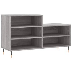 vidaXL Schuhregal Grau Sonoma 102x36x60 cm Holzwerkstoff