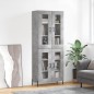 Highboard Betongrau 69,5x34x180 cm Holzwerkstoff Highboard Betongrau 69,5x34x180 cm Holzwerkstoff