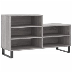 vidaXL Schuhregal Grau Sonoma 102x36x60 cm Holzwerkstoff