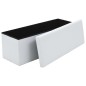 vidaXL Faltbare Sitzbank Kunstleder 110×38×38 cm Weiß vidaXL Faltbare Sitzbank Kunstleder 110×38×38 cm Weiß