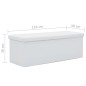 vidaXL Faltbare Sitzbank Kunstleder 110×38×38 cm Weiß vidaXL Faltbare Sitzbank Kunstleder 110×38×38 cm Weiß