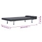 vidaXL Schlafsofa mit 2 Kissen Kunstleder Ausziehbar Grau vidaXL Schlafsofa mit 2 Kissen Kunstleder Ausziehbar Grau
