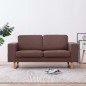 vidaXL 2-Sitzer-Sofa Stoff Braun vidaXL 2-Sitzer-Sofa Stoff Braun