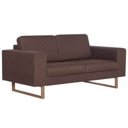 vidaXL 2-Sitzer-Sofa Stoff Braun