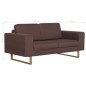 vidaXL 2-Sitzer-Sofa Stoff Braun vidaXL 2-Sitzer-Sofa Stoff Braun