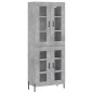 Highboard Betongrau 69,5x34x180 cm Holzwerkstoff Highboard Betongrau 69,5x34x180 cm Holzwerkstoff