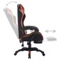 vidaXL Gaming-Stuhl mit RGB LED-Leuchten Orange und Schwarz Kunstleder vidaXL Gaming-Stuhl mit RGB LED-Leuchten Orange und Schwarz Kunstleder