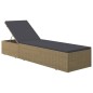 vidaXL Sonnenliege Poly Rattan Braun und Dunkelgrau vidaXL Sonnenliege Poly Rattan Braun und Dunkelgrau