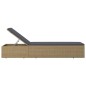 vidaXL Sonnenliege Poly Rattan Braun und Dunkelgrau vidaXL Sonnenliege Poly Rattan Braun und Dunkelgrau