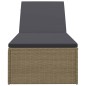 vidaXL Sonnenliege Poly Rattan Braun und Dunkelgrau vidaXL Sonnenliege Poly Rattan Braun und Dunkelgrau