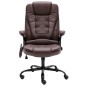 vidaXL Bürostuhl mit Massagefunktion Dunkelbraun Wildleder-Optik vidaXL Bürostuhl mit Massagefunktion Dunkelbraun Wildleder-Optik