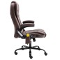 vidaXL Bürostuhl mit Massagefunktion Dunkelbraun Wildleder-Optik vidaXL Bürostuhl mit Massagefunktion Dunkelbraun Wildleder-Optik