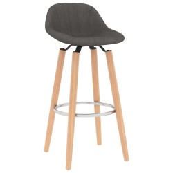 vidaXL Barhocker 2 Stk. Dunkelgrau Stoff