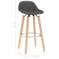 vidaXL Barhocker 2 Stk. Dunkelgrau Stoff vidaXL Barhocker 2 Stk. Dunkelgrau Stoff