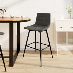 vidaXL Barhocker Dunkelgrau Samt