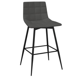 vidaXL Barhocker Dunkelgrau Samt