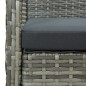 vidaXL Gartenstuhl mit Kissen Poly Rattan Grau vidaXL Gartenstuhl mit Kissen Poly Rattan Grau