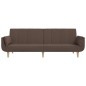vidaXL Schlafsofa 2-Sitzer mit 2 Kissen Taupe Stoff vidaXL Schlafsofa 2-Sitzer mit 2 Kissen Taupe Stoff
