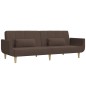 vidaXL Schlafsofa 2-Sitzer mit 2 Kissen Taupe Stoff vidaXL Schlafsofa 2-Sitzer mit 2 Kissen Taupe Stoff