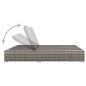 vidaXL Doppel-Sonnenliege Poly Rattan Grau vidaXL Doppel-Sonnenliege Poly Rattan Grau