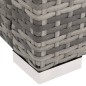 vidaXL Doppel-Sonnenliege Poly Rattan Grau vidaXL Doppel-Sonnenliege Poly Rattan Grau