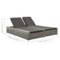 vidaXL Doppel-Sonnenliege Poly Rattan Grau vidaXL Doppel-Sonnenliege Poly Rattan Grau