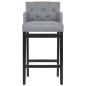 vidaXL Barhocker 2 Stk. Hellgrau Stoff vidaXL Barhocker 2 Stk. Hellgrau Stoff