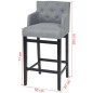 vidaXL Barhocker 2 Stk. Hellgrau Stoff vidaXL Barhocker 2 Stk. Hellgrau Stoff
