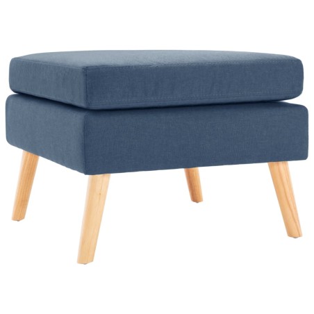 vidaXL Fußhocker Blau Stoff 