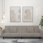 vidaXL Schlafsofa 2-Sitzer mit 2 Kissen Hellgrau Samt vidaXL Schlafsofa 2-Sitzer mit 2 Kissen Hellgrau Samt