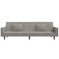 vidaXL Schlafsofa 2-Sitzer mit 2 Kissen Hellgrau Samt vidaXL Schlafsofa 2-Sitzer mit 2 Kissen Hellgrau Samt