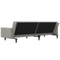 vidaXL Schlafsofa 2-Sitzer mit 2 Kissen Hellgrau Samt vidaXL Schlafsofa 2-Sitzer mit 2 Kissen Hellgrau Samt