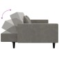vidaXL Schlafsofa 2-Sitzer mit 2 Kissen Hellgrau Samt vidaXL Schlafsofa 2-Sitzer mit 2 Kissen Hellgrau Samt
