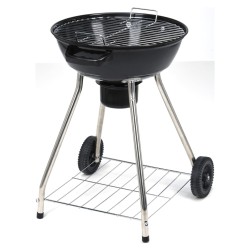 ProGarden Grill mit Rädern 47 cm Schwarz