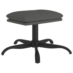 vidaXL Fußhocker Dunkelgrau 60x60x36 cm Stoff