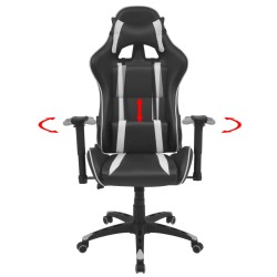 vidaXL Neigbarer Racing-Bürostuhl Kunstleder Weiß