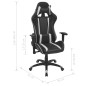 vidaXL Neigbarer Racing-Bürostuhl Kunstleder Weiß vidaXL Neigbarer Racing-Bürostuhl Kunstleder Weiß