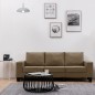 vidaXL 3-Sitzer-Sofa Braun Stoff vidaXL 3-Sitzer-Sofa Braun Stoff