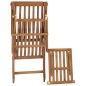 vidaXL Liegestuhl mit Auflage Cremeweiß Massivholz Teak vidaXL Liegestuhl mit Auflage Cremeweiß Massivholz Teak