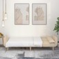 vidaXL Schlafsofa 2-Sitzer mit 2 Kissen Creme Stoff vidaXL Schlafsofa 2-Sitzer mit 2 Kissen Creme Stoff