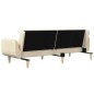 vidaXL Schlafsofa 2-Sitzer mit 2 Kissen Creme Stoff vidaXL Schlafsofa 2-Sitzer mit 2 Kissen Creme Stoff