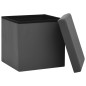 vidaXL Hocker mit Stauraum Grau PVC vidaXL Hocker mit Stauraum Grau PVC